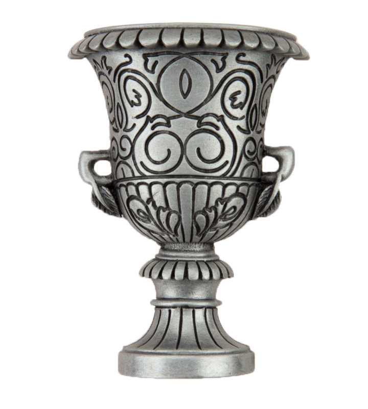 Urn Cabinet Knob, Antique Pewter