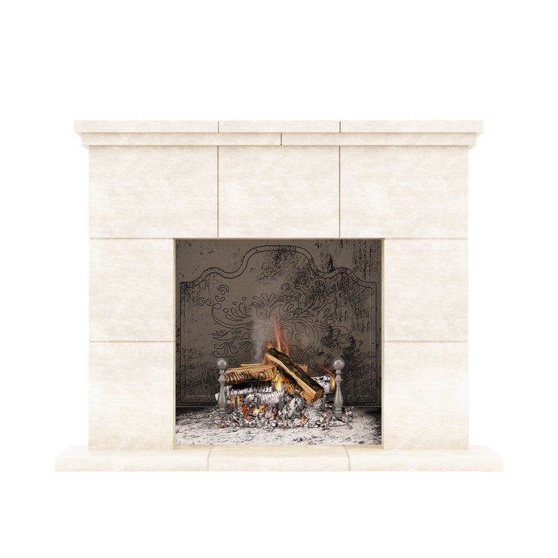 Pourtour de cheminée Tuscany, Travertine Beige