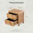 Manish Rustic Farmhouse 2 - Drawer Nightstand with Burl Finish-1907514495