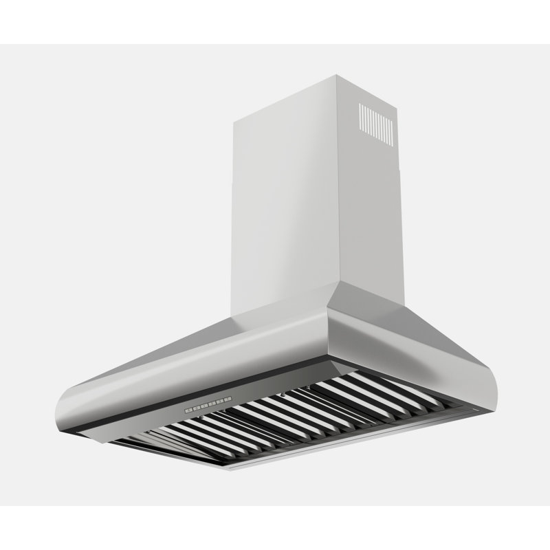 48in Pro Wall Chimney Hood Ss Rounded Lip 600/395 Cfm