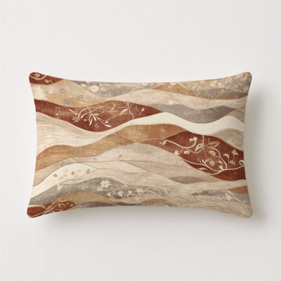 Sunlit Ripple Indoor And Outdoor Throw Pillow