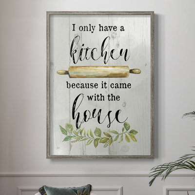 Kitchen Love Framed Print - Solid Wood