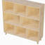 Armoire de rangement à 8 compartiments, organisateur en bois à tablettes fixes pour livres / jouets / décoration intérieure, armoire à compartiments multiples, bibliothèque en bois moderne