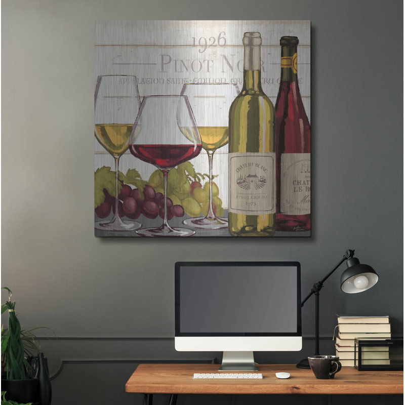 Winston Porter «Wine Tustation 3» par Janelle Penner, art mural en métal, H 36 po x l 36 po