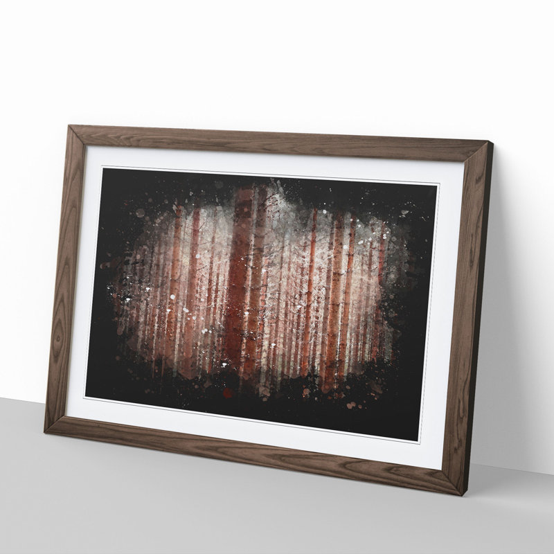 Autumn Forest Vol.7 Paint Splash - Picture Frame Graphic Art, Walnut, 48cm H x 65cm W x 2cm D