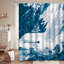 Rideau de douche aquarelle coloré abstrait bleu moderne avec 12 crochets-235297027