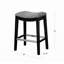 Tabouret de comptoir Saddle avec garniture cloutée en bronze antique hypnotique, plaque de protection en métal, intérieur en mousse haute densité, assise souple avec pieds en bouleau noir-121095785-121095790