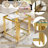 End Table With Square Top And Shelf For Living Room-287789114