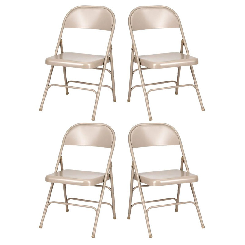 Metal Folding Chair - by Chivari, Beige