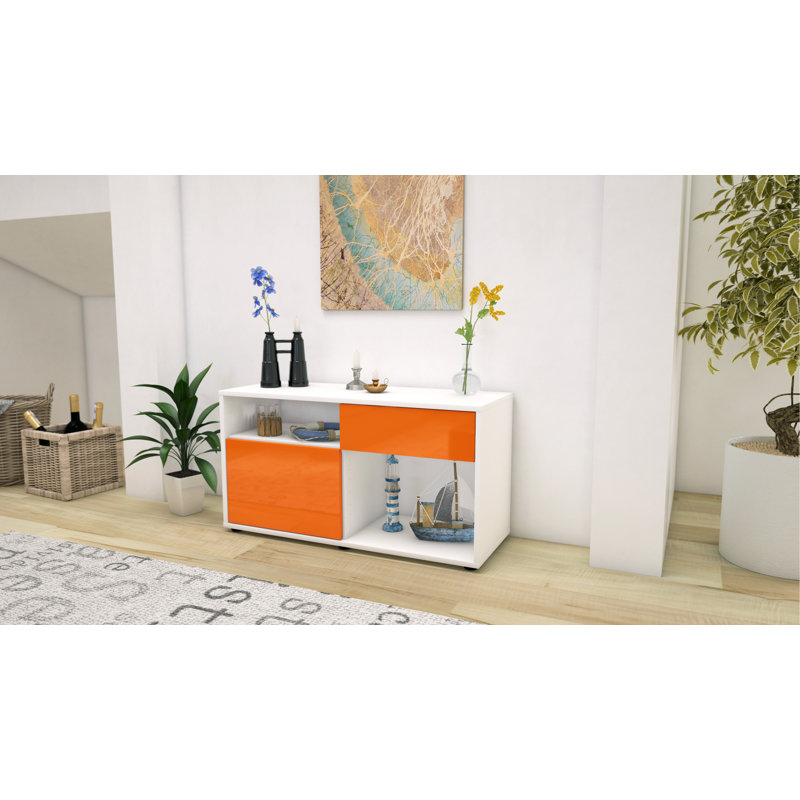 Elmer 1 - Drawer Chest of Drawers, White/Orange