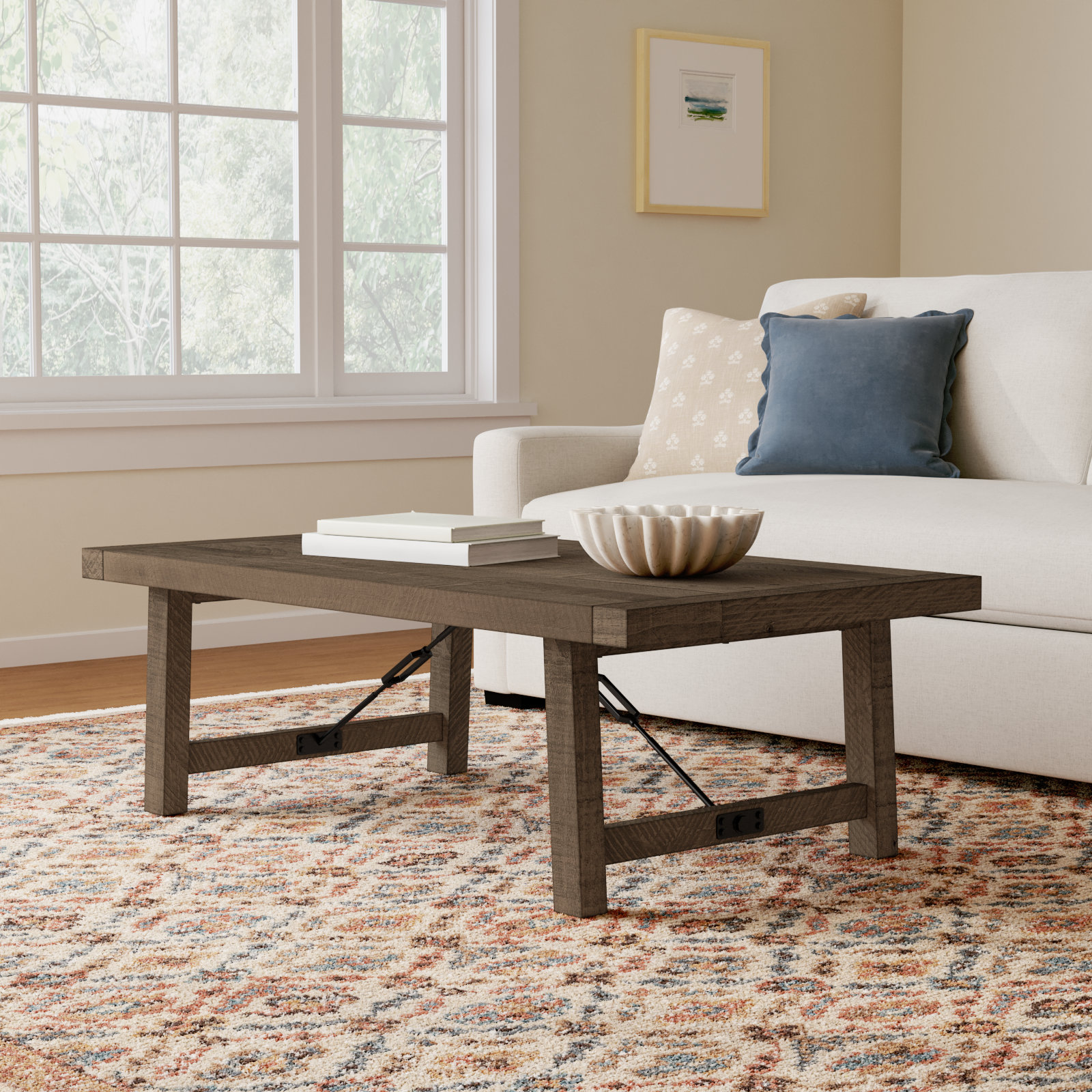 Edelen Coffee Table, Distressed Brown