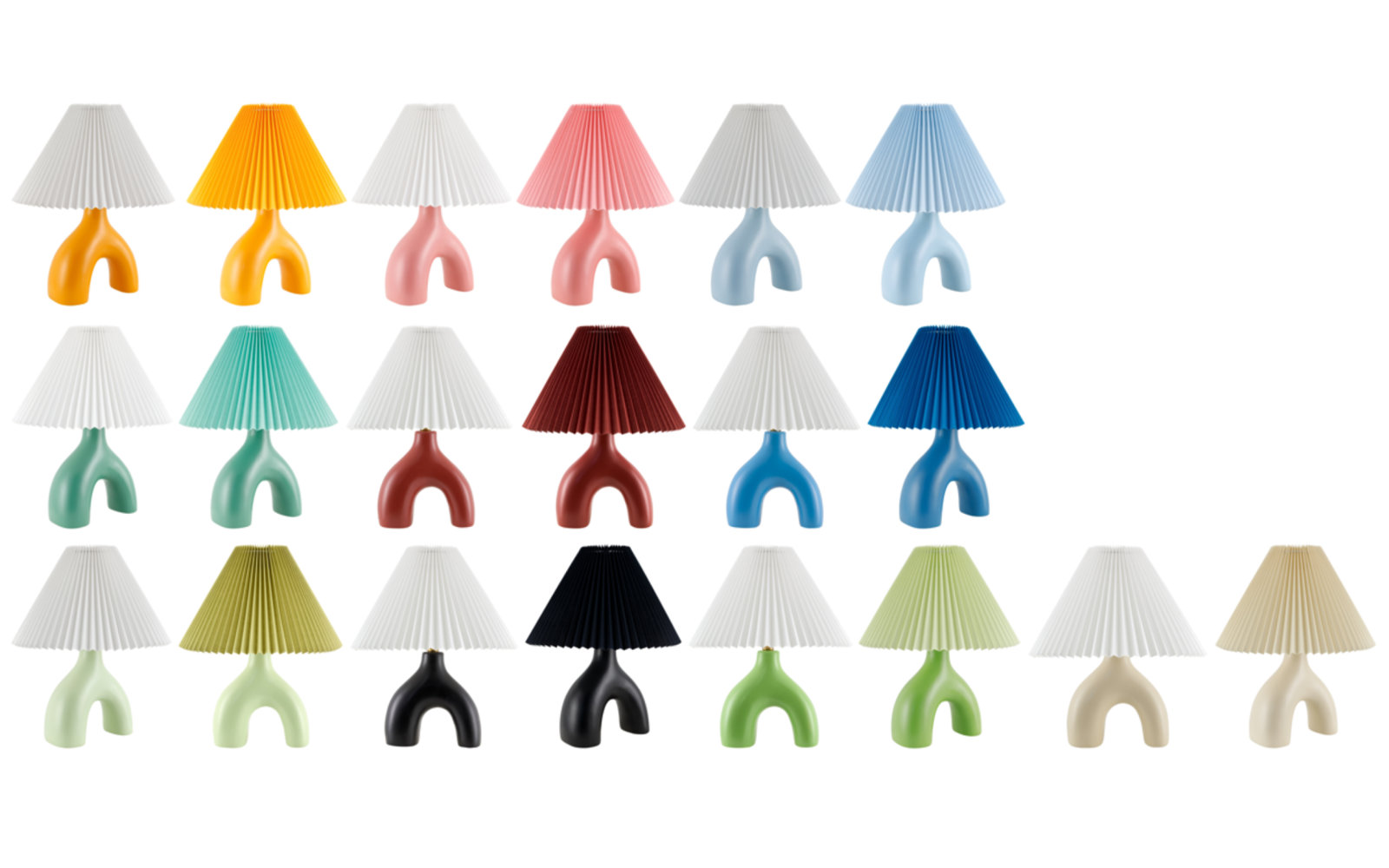Celes Ceramic Table Lamp, Cream, Cream