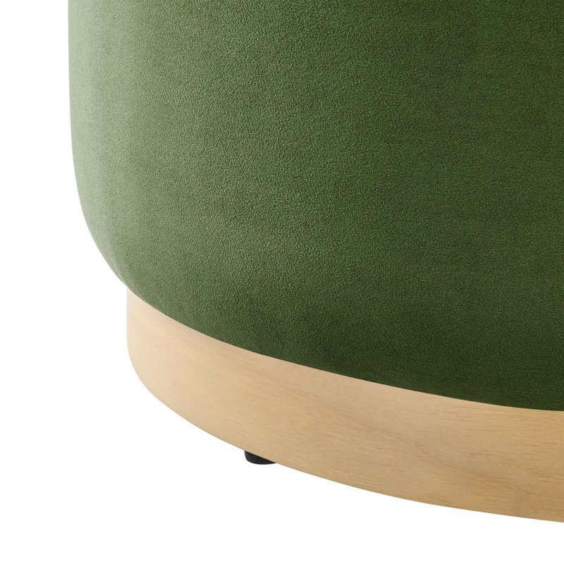 Repose-pieds rembourré Modway Tilden, Velours vert mousse