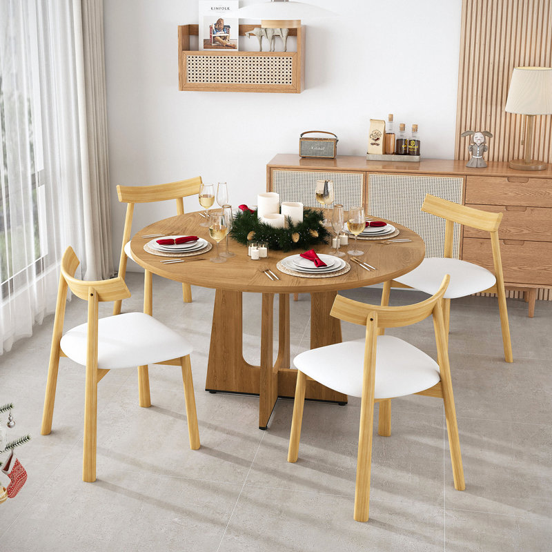 Table de salle à manger 47,24 "pour 4 à 6 personnes, Chêne antique