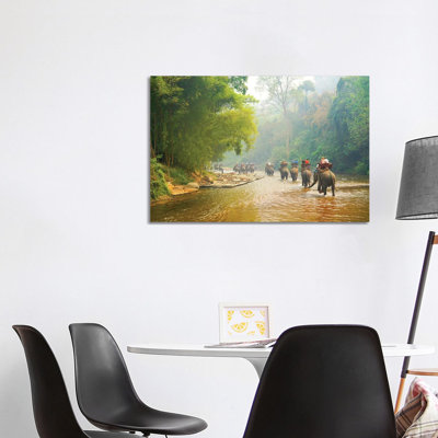 Elephants Balad - Thailand 330 by Ben Heine - Wrapped Canvas Print