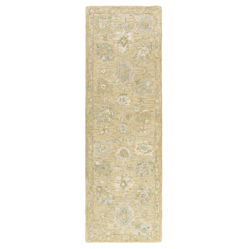 Traditional Floral Filigree Hand-Tufted Wool Indoor Area Rug, Runner 2'6" x 8'