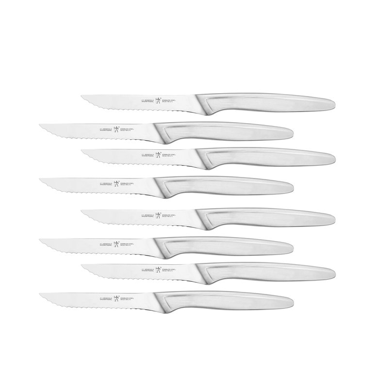 HENCKELS 8-Piece Stainless Steel Serrated Steak Knife Set