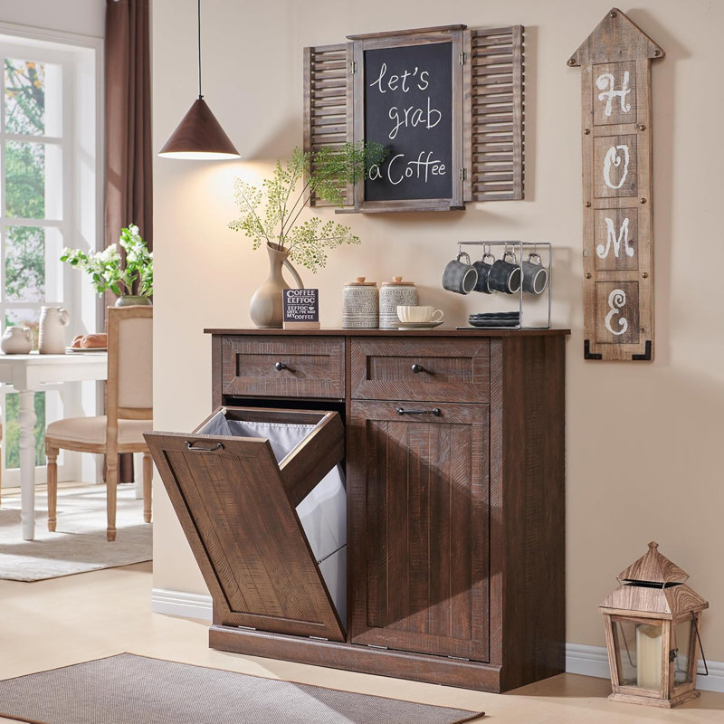 Double Tilt Laundry Basket Cabinet