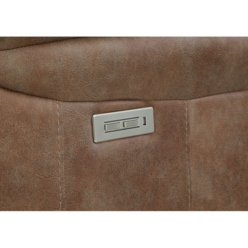Fauteuil inclinable électrique Wajieh Morrison, Similicuir brun clair