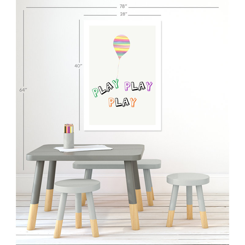 Play Play Play, impression sur papier, H 40 po x l 28 po x P 1 po, Papier