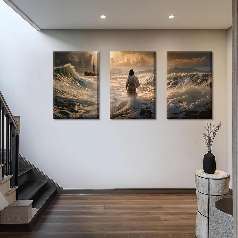 3 Piece Wrapped Canvas Print, 60 cm H x 40 cm W