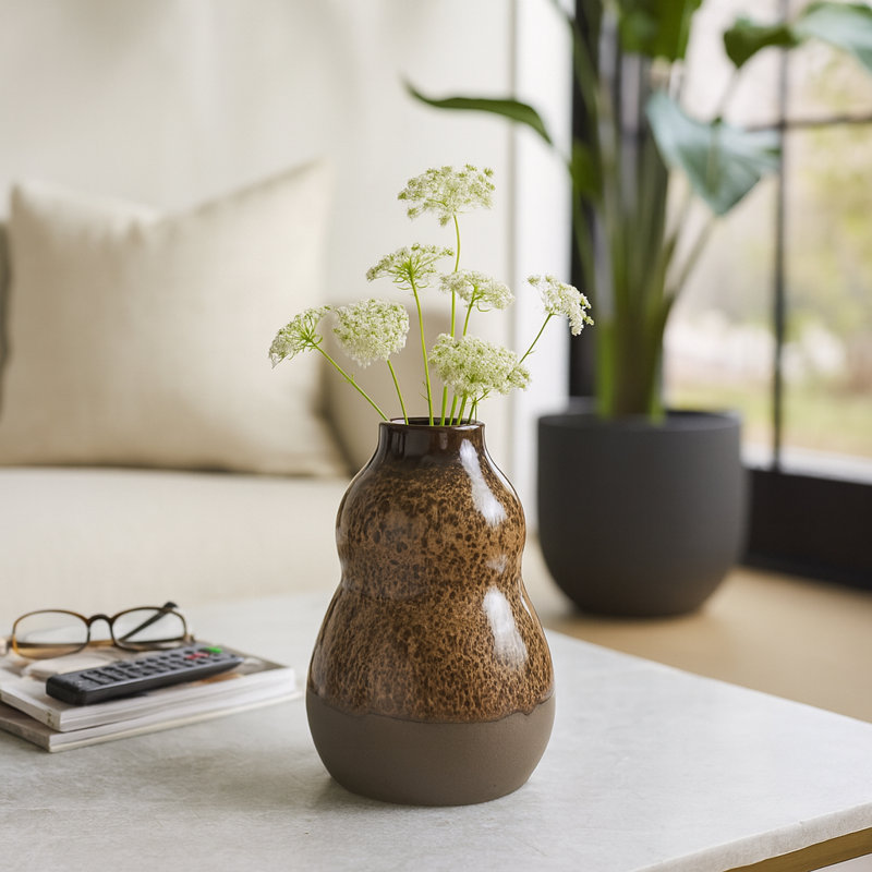 Vase de table Modern Modern, H 12 po x l 8,5 po x P 8,5 po