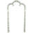 Green Metal Leaf Indoor Outdoor Arched Vine Indoor Outdoor Garden Arbor