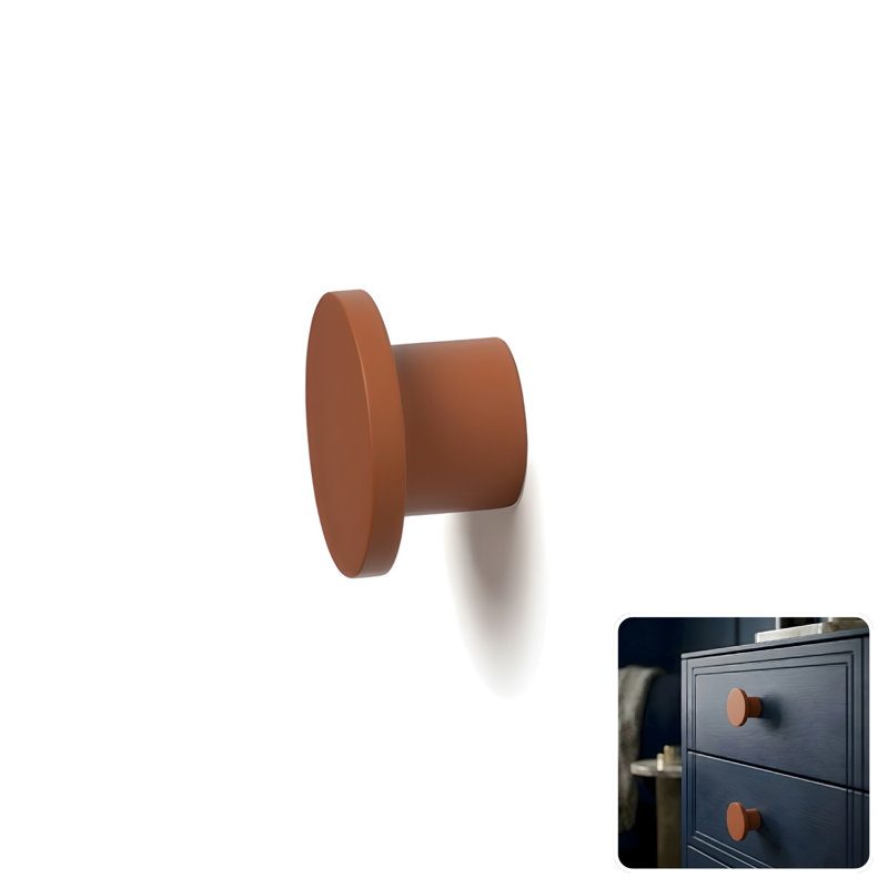 1" Diameter Circle Knob, Copper (Brown)