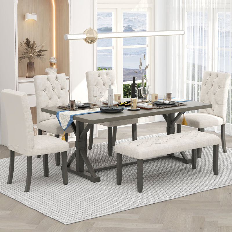 Ensemble repas pour 6 personnes Invaldi, Gris, Gris