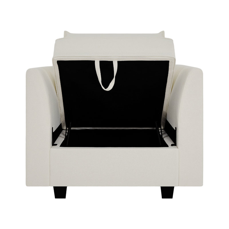 Ensemble de salon Luddie, 100 % lin blanc