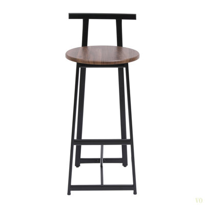 Ensemble de 3 tabourets de bar à hauteur de comptoir avec dossier et chaises sans accoudoirs pour îlot de cuisine