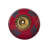 Set of Eight Blue And Red Ceramic And Metal Drawer Pull Knobs