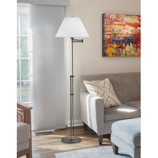 Lampe sur pied 47-63 po avec bras pivotant