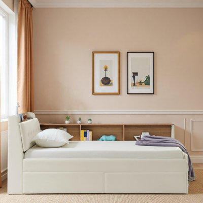 Multi-Functional Daybed With Storage Headboard, Wireless Charging, 2 Storage Drawers And Led Lights by Ivy Bronx