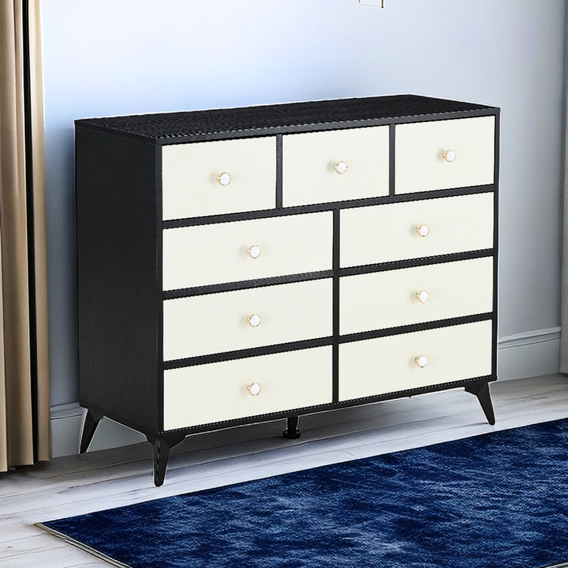 Commode noire 9 tiroirs Boards