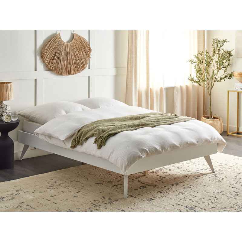 Hagaman Bed, European Double (140 x 200cm), White