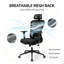 Chaises de bureau à dossier haut, chaises de bureau ergonomiques, tissu en maille respirant, capacité de charge élevée, équipées d'appuie-tête et d'accoudoirs réglables, dossier inclinable (noir, gris, kaki, rose)-1938829311-1928749665