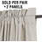 Linen Look 100% Blackout Curtains for Bedroom Full Light Blocking Rod Pocket 42 Inches Wide Linen Textured Thick Window Curtain Drapes with Backing-1600622892-1600622891