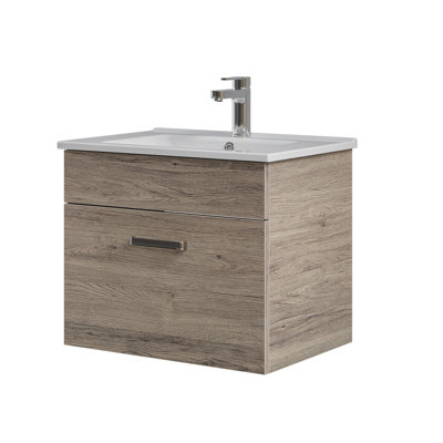Quickset 313 650mm Single Bathroom Vanity with Integrated Ceramic Basin