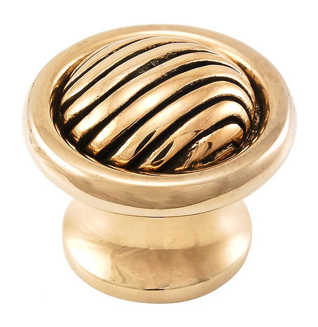 Poignée champignon Sanzio de 1 1/8 po de diamètre, Or antique