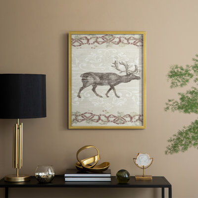 Cabin Christmas Collection B, reproduction encadrée - bois massif