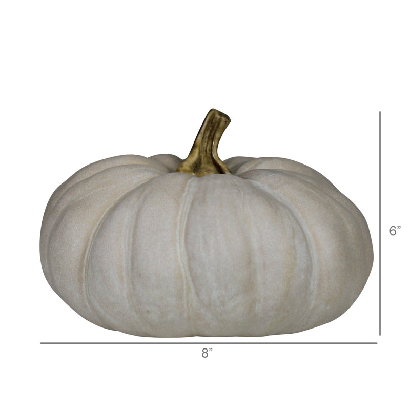 Citrouille, céramique, - Lrg, Blanc