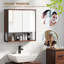 HOMCOM Bathroom Mirror Cabinet 60 x 16 x 60-1315703846