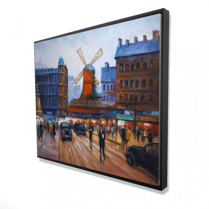 «Busy Street Moulin Rouge» sur toile