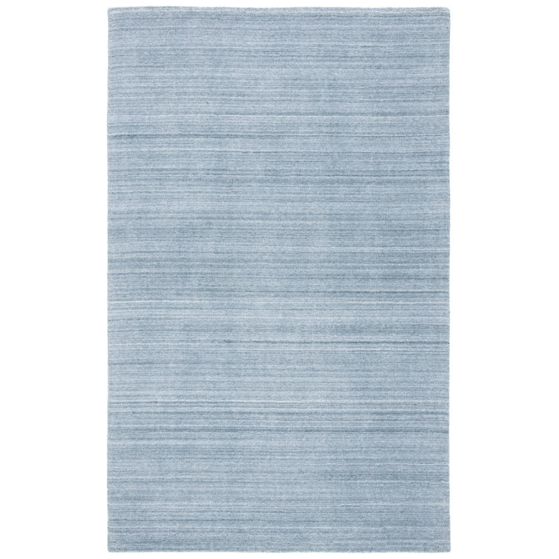 Arikara Hand Loomed Polyester and Cotton Solid Color Rug, Rectangle 8' x 10'