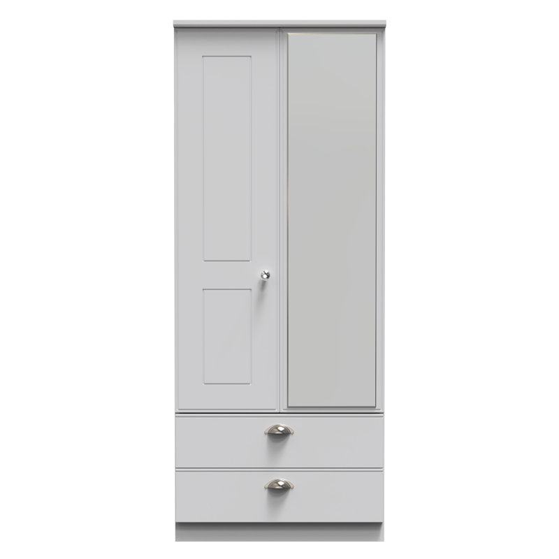 Conners Manufactured Wood Wardrobe, Grey Matt