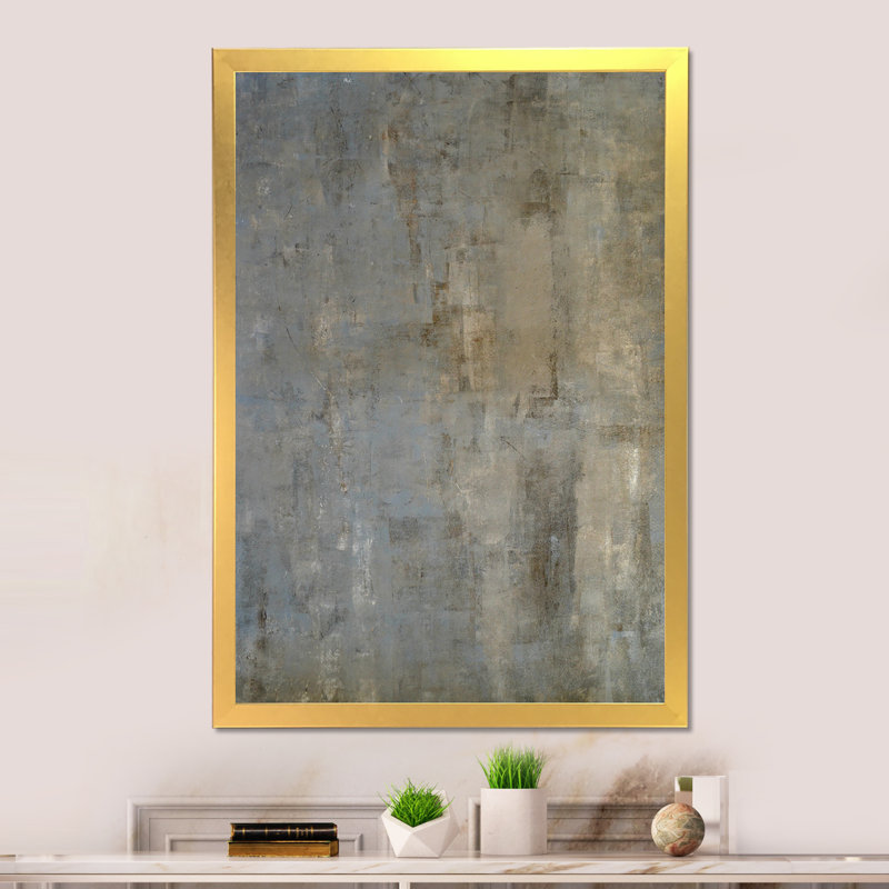 Gris et brun Colorfields III - Art mural moderne et contemporain sur toile, H 32 po x l 16 po x P 1,5 po