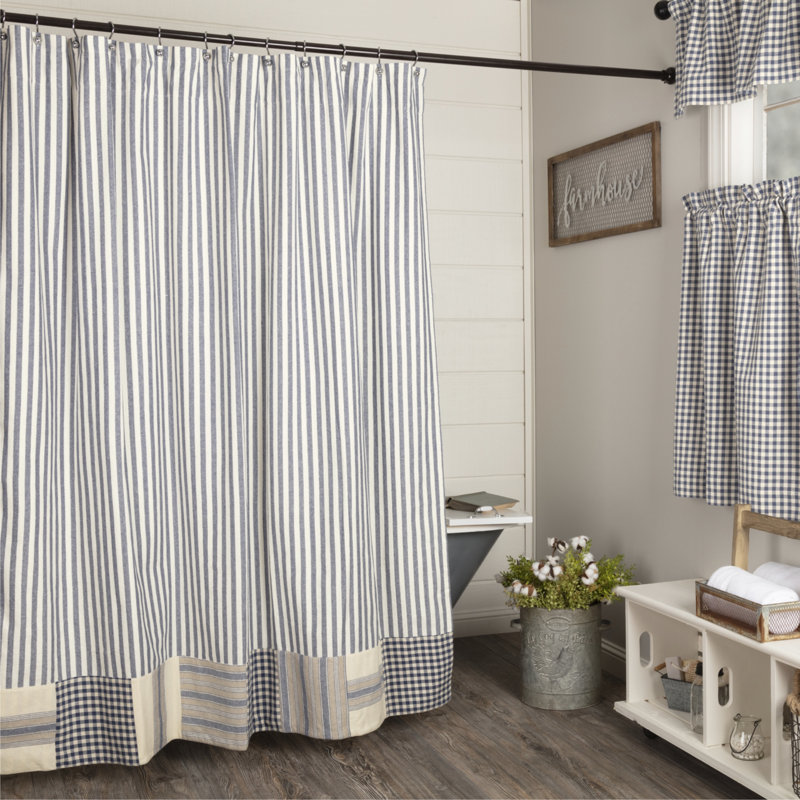 Rideau de douche Dosia, Rayures bleues