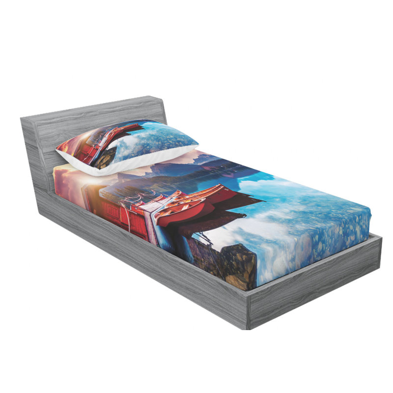 Microfiber Sheet Set, Twin Sheet Set with Fitted Sheet