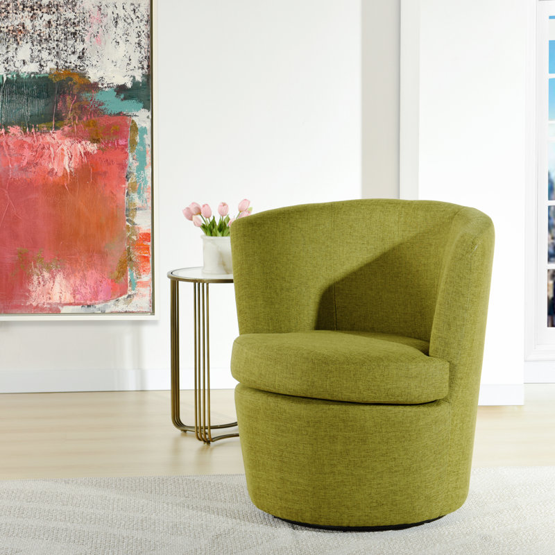 Fauteuil d'appoint pivotant Barrel - Citronnelle, Citronnelle